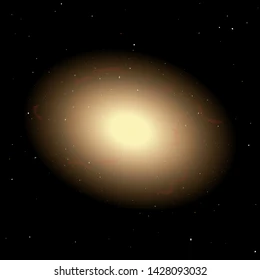 <ul><li><p>have an ellipsoidal shape that can be nearly spherical and they LACK SPIRAL ARMS</p></li><li><p>some of the largest and smallest galaxies are classified as this</p></li><li><p>makes up 60% of the universe • give an example</p></li></ul>