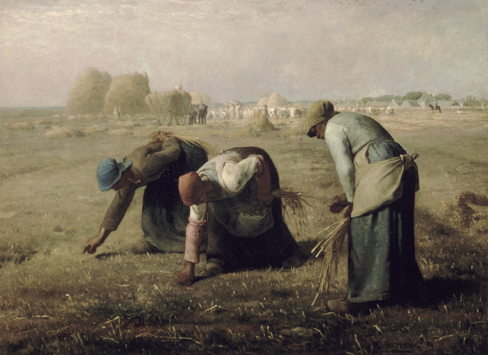 <p>Jean-Francois Millet, <em>The Gleaners</em>, 1857. Oil on canvas.</p>