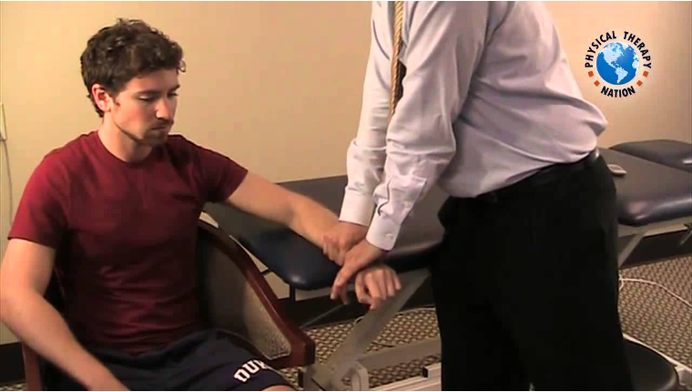 <p>Both hands at joint line. Squeezing separates joint a little</p><p>Purpose: <span style="color: yellow">inc wrist flexion/extension</span></p><p>Be careful not to compress nerves!</p>