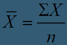 <p>Formula for the mean  (Ch. 2)</p>