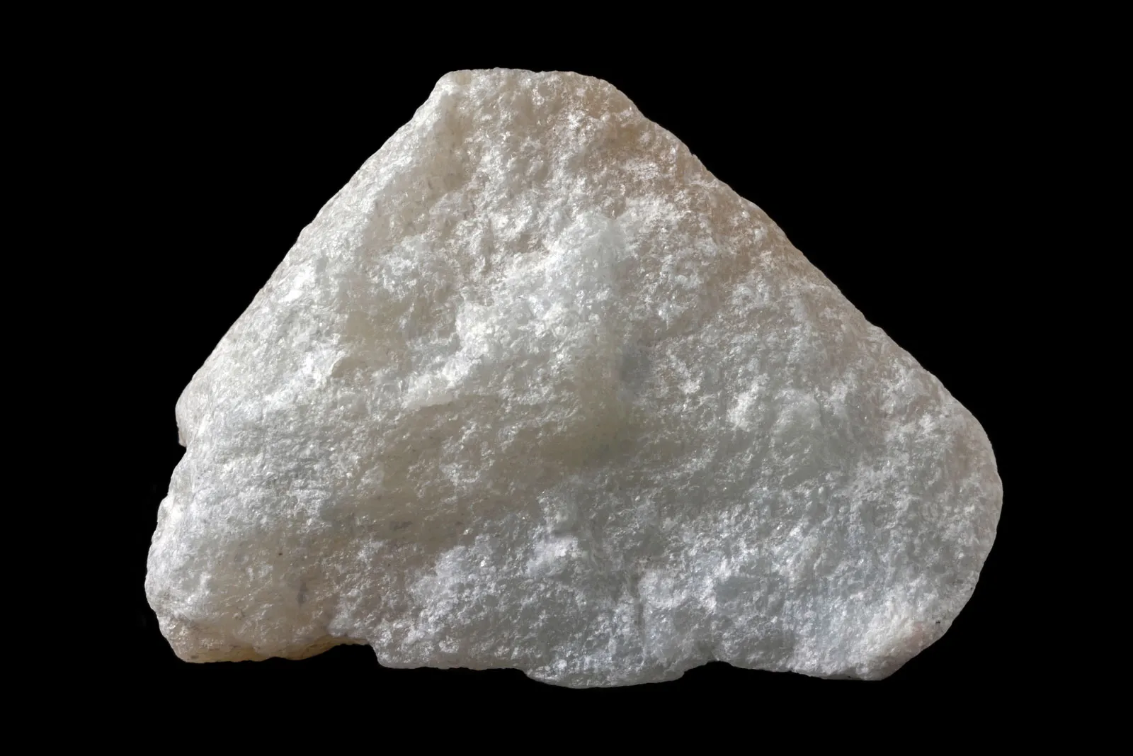 <p>softest mineral, white/grey/pink, greasy luster, masses are opaque</p>