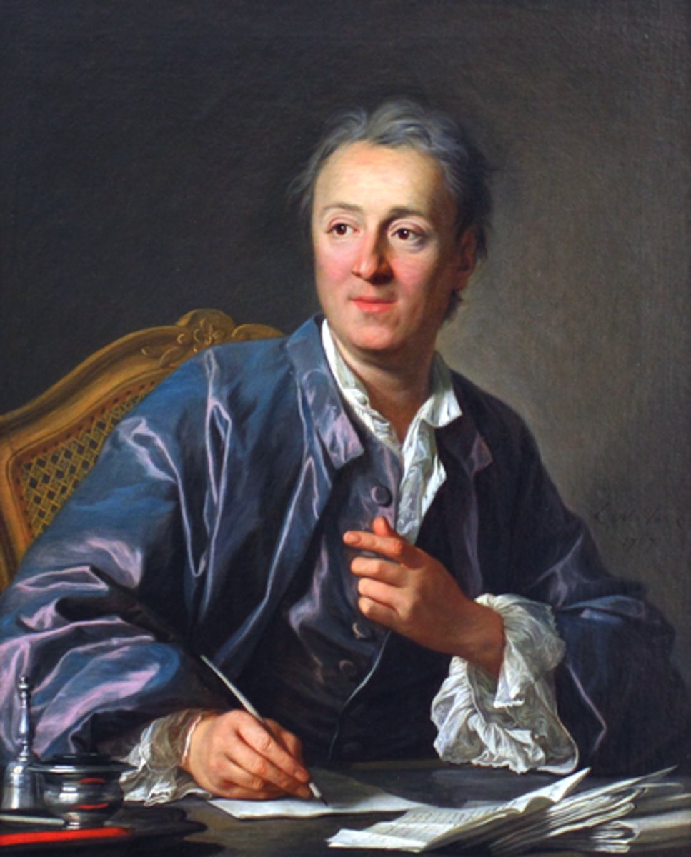 <p>chief editor of the Encyclopédie, which spread Enlightenment ideas on science, politics, and philosophy across Europe.</p>