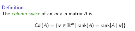 <p>From this definition, vectors in Col(A) have the same number of coordinates as the number of ____ of A</p>