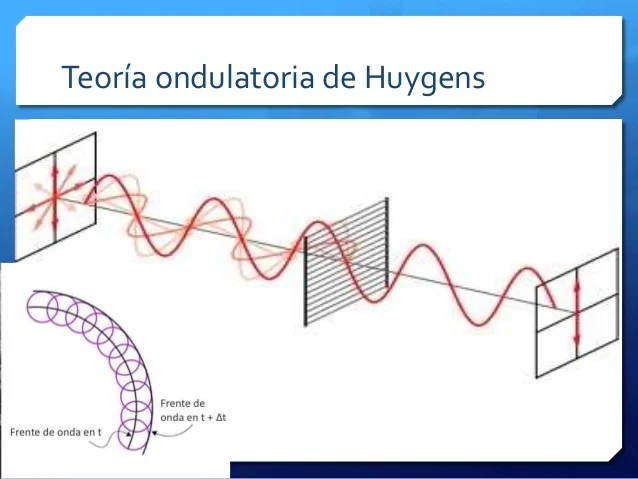 La teoría ondulatoria de Huygens nos dice que: