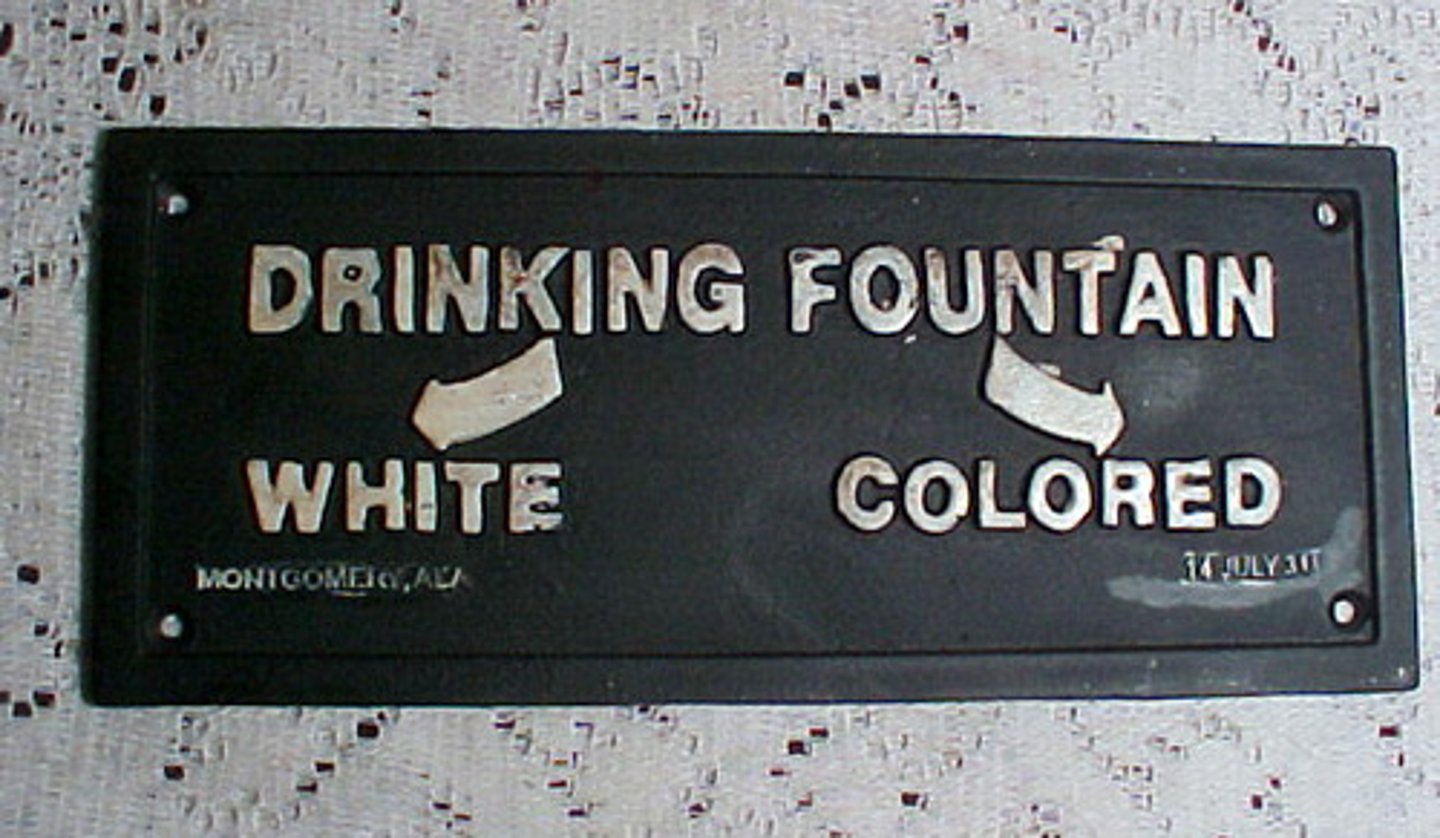 <p>a 1896 Supreme Court decision which legalized state ordered segregation so long as the facilities for blacks and whites were equal ("separate but equal" rule)</p>