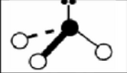 <ul><li><p>AX<sub>3</sub>E</p></li><li><p>tetrahedral: <strong>trigonal pyramidal</strong></p></li><li><p>non-symmetrical</p></li><li><p>sp<sup>3</sup></p></li></ul><p></p>