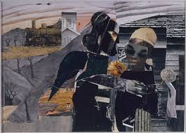 <p>Romare Bearden (1911-1988) Prevalence of Ritual: Tidings, 1964, collage of various papers with graphite on cardboard, collection of Stéphane Janssen, Arizona</p>