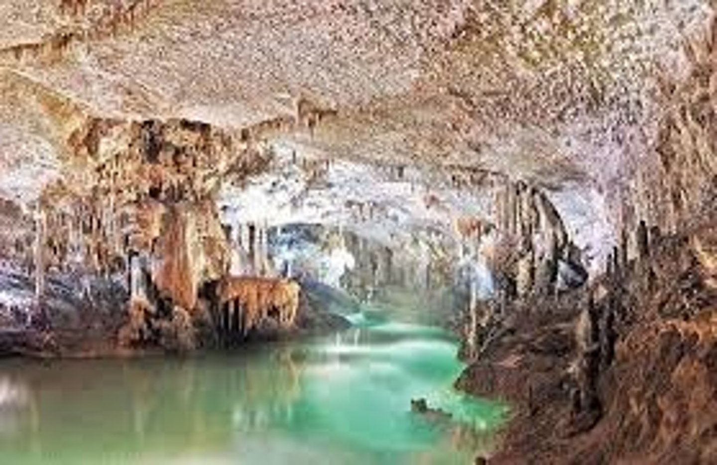 <p>When water flows through the rocks and underground.</p>