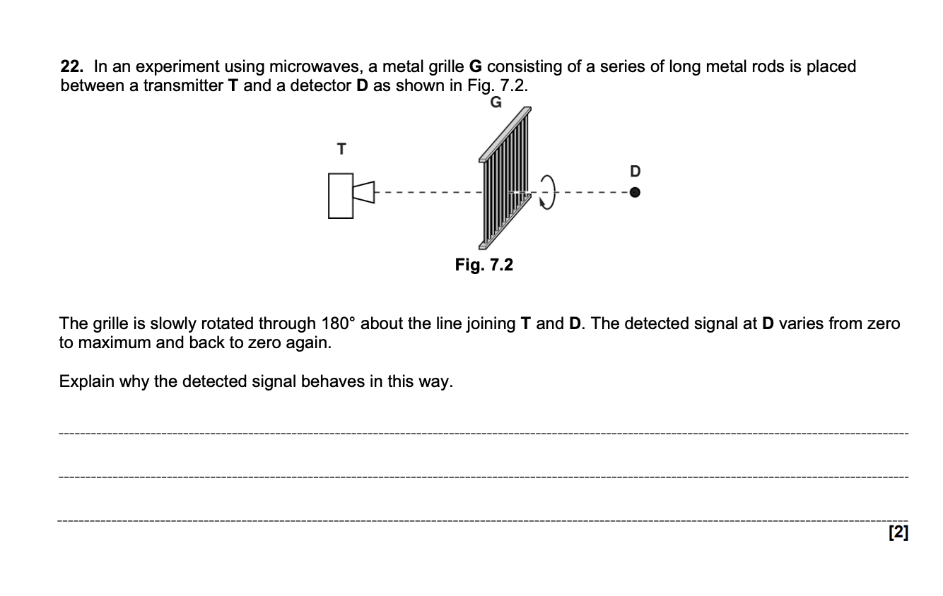 <p>EXAM Q (polarisation of microwaves)</p>