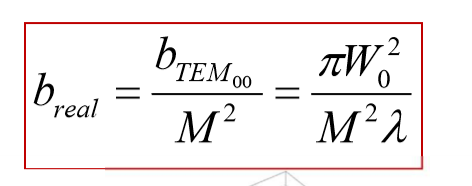 <p>A constant called the Rayleigh Length</p>