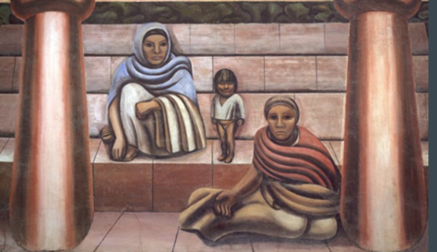 <p>a) Often the most violent imagery of the three. Was exiled from Mexico, visa not renewed in the United States (largely due to political views)<br>b) Fights in both Mexican Revolution and Spanish Civil war<br>c) Captures political tragedy. A million Mexicans will be killed or die of starvation or disease. Millions more will be displaced<br>d) He had both great compassion for people but also held the opinion that people were terrible</p>