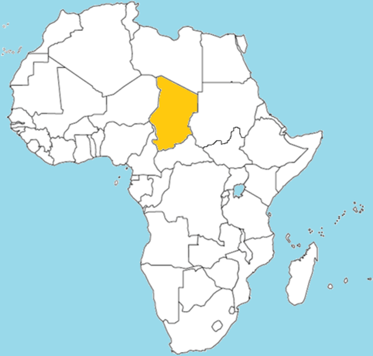 <p>completely surrounded by land with no direct access to the ocean</p>