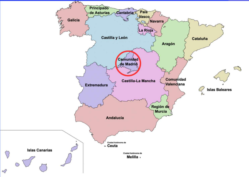 <p>en el centro de España</p>