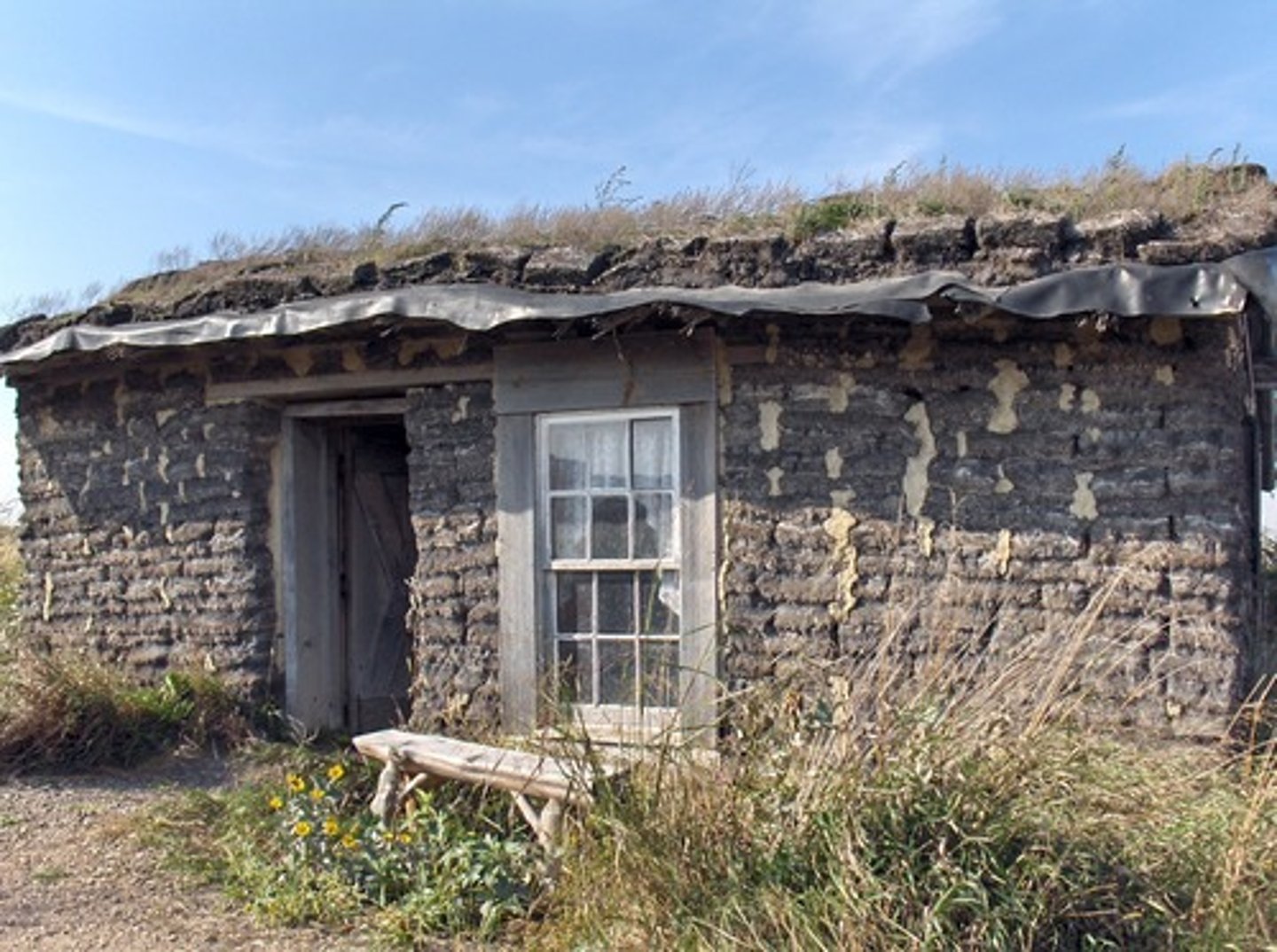 <p>The Great Plains did not have many trees. As a result, people built what came to be known as THESE. These homes were dug into the side of hills or made from THIS. They warm in the winter and and cool in the summer. However, it offered little light or air.</p>