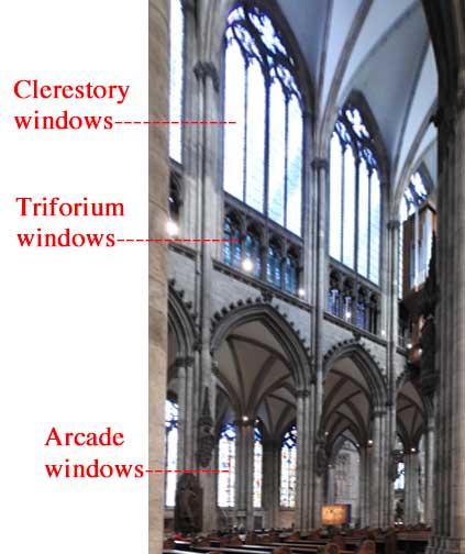 <p>The upper part of the church is made up of a series of windows</p>