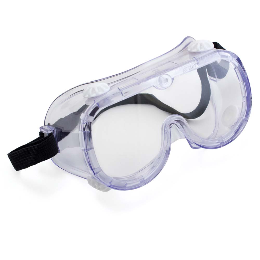 Used to protect eyes when working with chemicals, glass, or when heating substances.
