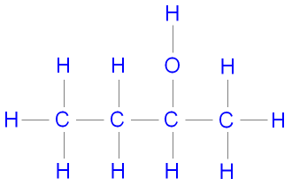 <p>Draw a displayed formula( butan - 2 ol ) + [ O ] → ? </p>
