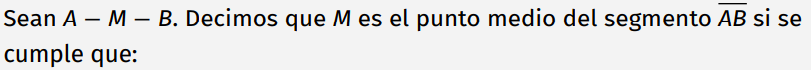 Punto medio de un segmento