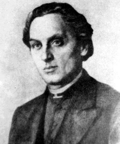 <p><strong>Маркіян Семенович Шашкевич</strong></p><p>(6 листопада 1811 - 7 червня 1843)</p><p>Західноукраїнський (галицький) пророк(«Будитель»), письменник, поет, духовний просвітитель, надхненник національного пробудження Галичини. Зачинатель нової української літератури в Галичині, священик УГКЦ, релігійний та культурно-громадський діяч. Перший в нових часах речник відродження західноукраїнських (галицьких) земель. Очолив«Руську трійцю», ініціатор видання альманаху «Русалка Дністрова»(1837). Виступав за рівноправність української мови з польською в умовах того часу.</p>