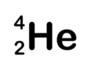 <p>Penetrating power — poor = stopped by paper / only 2-3cm in air</p><p>Ionising power — strong</p><p>what is it? — Helium-4 nucleus with a +2 charge</p>