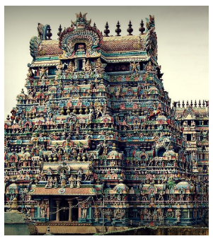 <p>An ornate gateway tower commonly found in Hindu temples.</p>