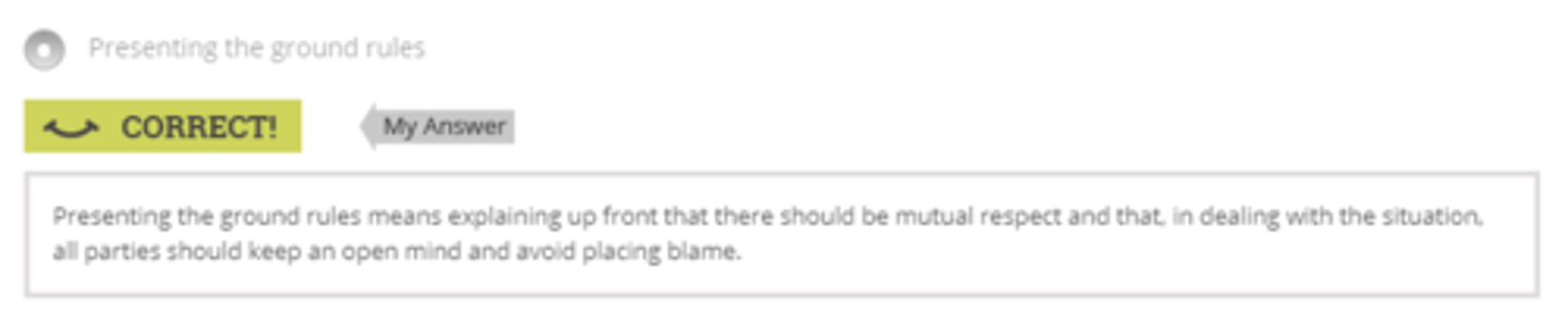 <p>Presenting the ground rules</p>