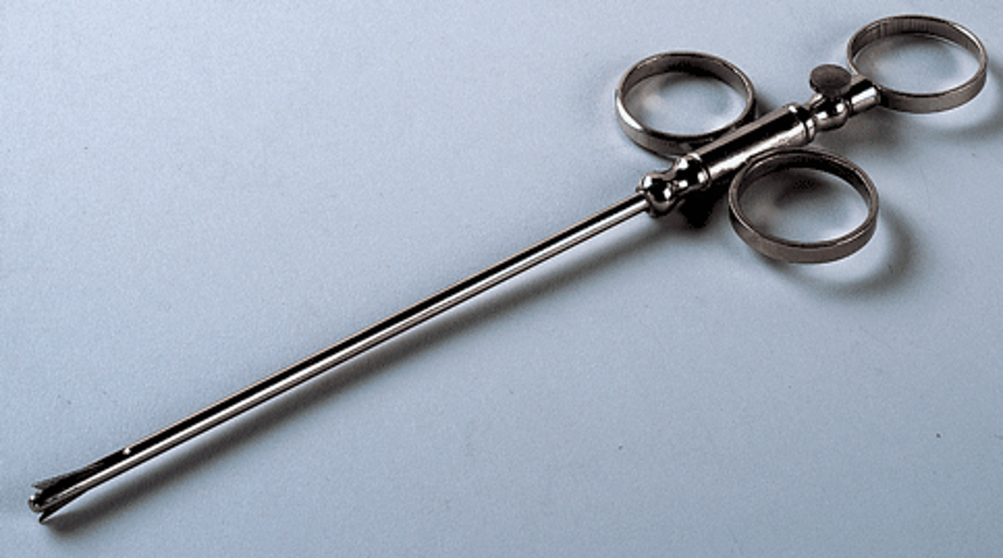 <p>To make an incision from the inside to the outside.</p>