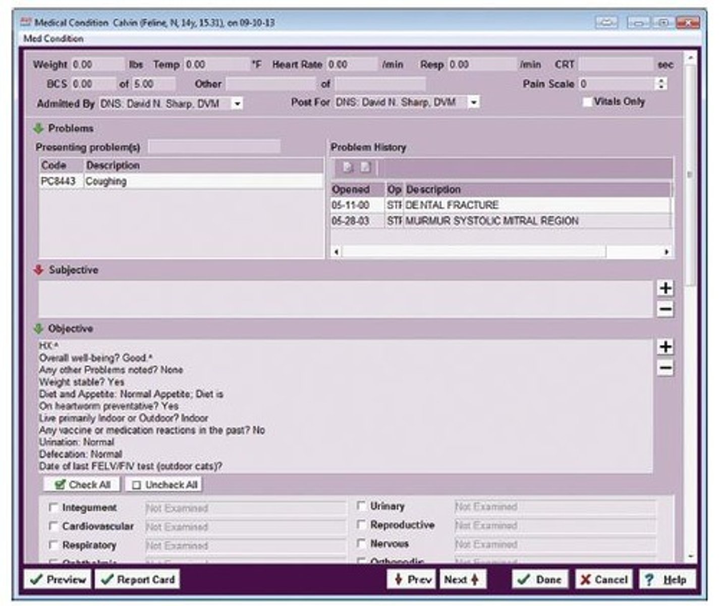 <p>Structure for organizing patient medical records.</p>