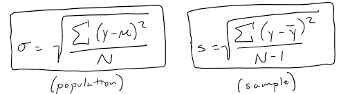 <p>Square-root of variance (back to the variable's original metric)</p>