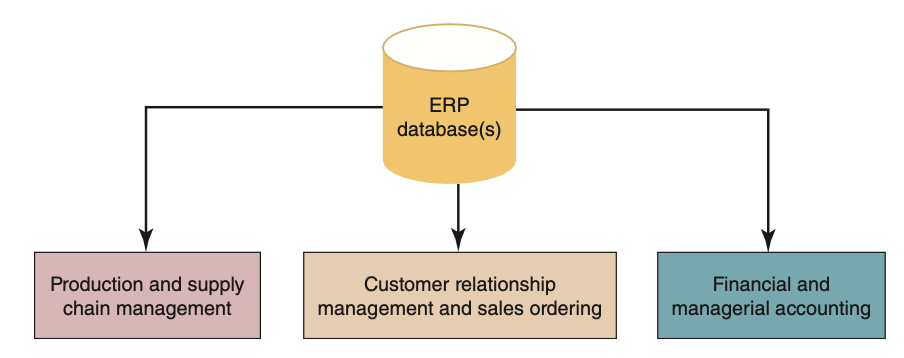 <p>Set of integrated programs that manage a company’s vital business operations for an entire organization</p><ul><li><p>ERP systems evolved from materials</p><p>requirement planning systems (MRP)</p><p>developed in the 1970s</p></li></ul>