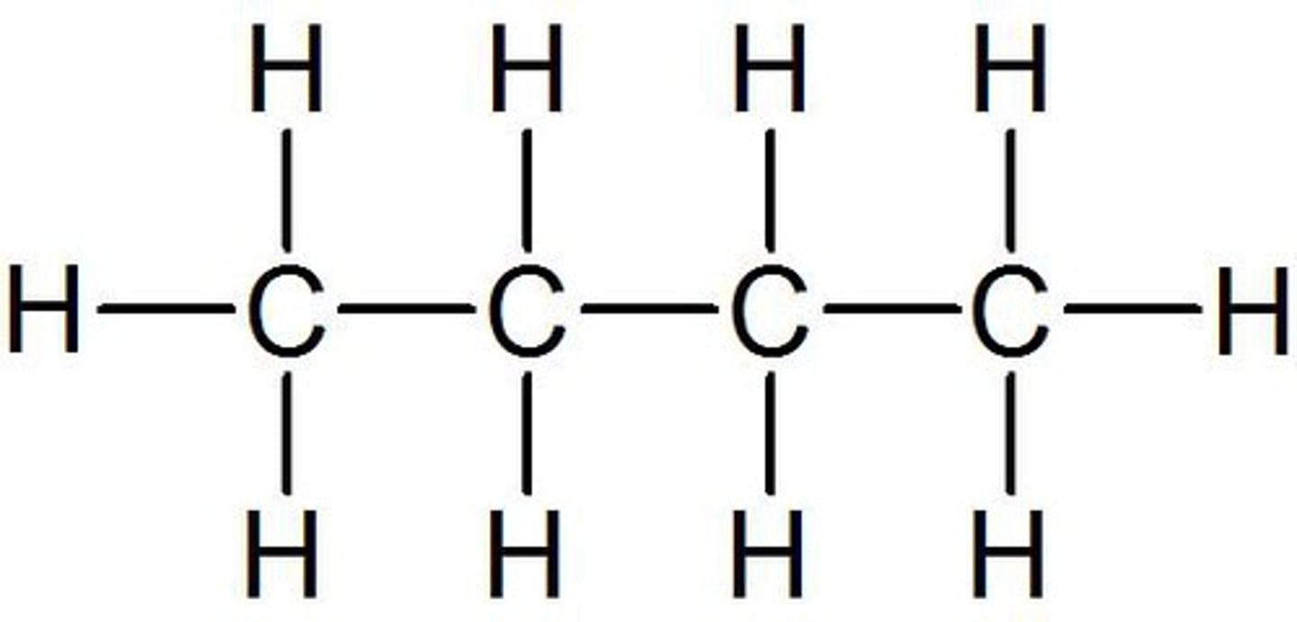 <p>Prefix name for an organic molecule with four carbon atoms</p>