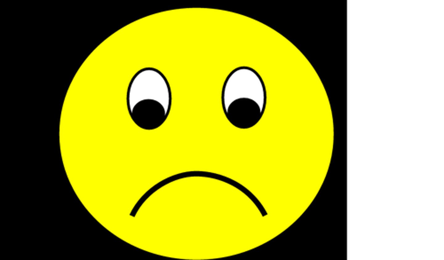 <p>he is a little sad</p>