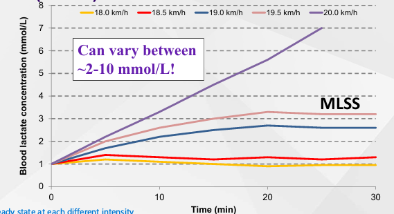 <ol><li><p>Perform steady state at each different intensity (speeds)</p></li><li><p>All eventually reach steady state until highest intensity</p></li></ol><p></p>