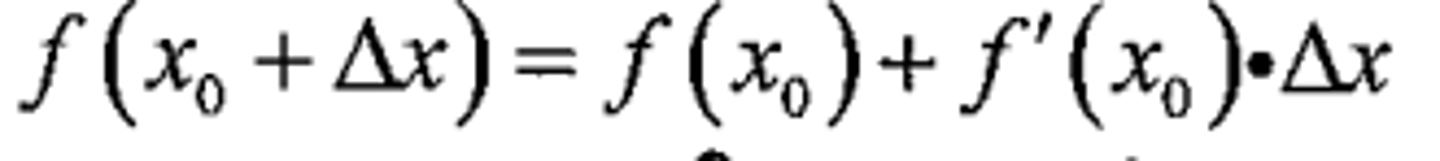 <p>Using the tangent line to approximate nearby values</p>