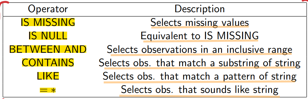 <ul><li><p>WHERE statements have a list of operators that cannot be used with</p><p>IF statements</p></li></ul>