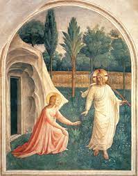 <p>Fra angelico </p><p>Noli me tangere </p><p>convent of san marco, florence </p><p>fresco</p>