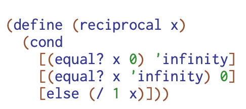 <ul><li><p>The built-in function equal? consumes two values of any types and checks if they're equal</p></li></ul><p></p>