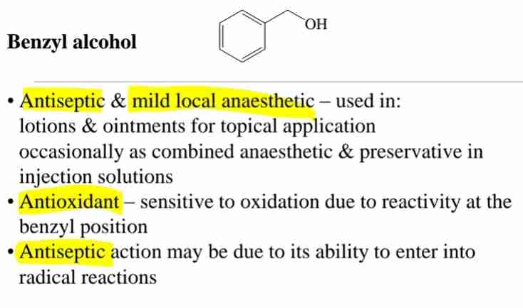 <p><span>Used as an antiseptic and local anesthetic in topical formulations.</span></p>