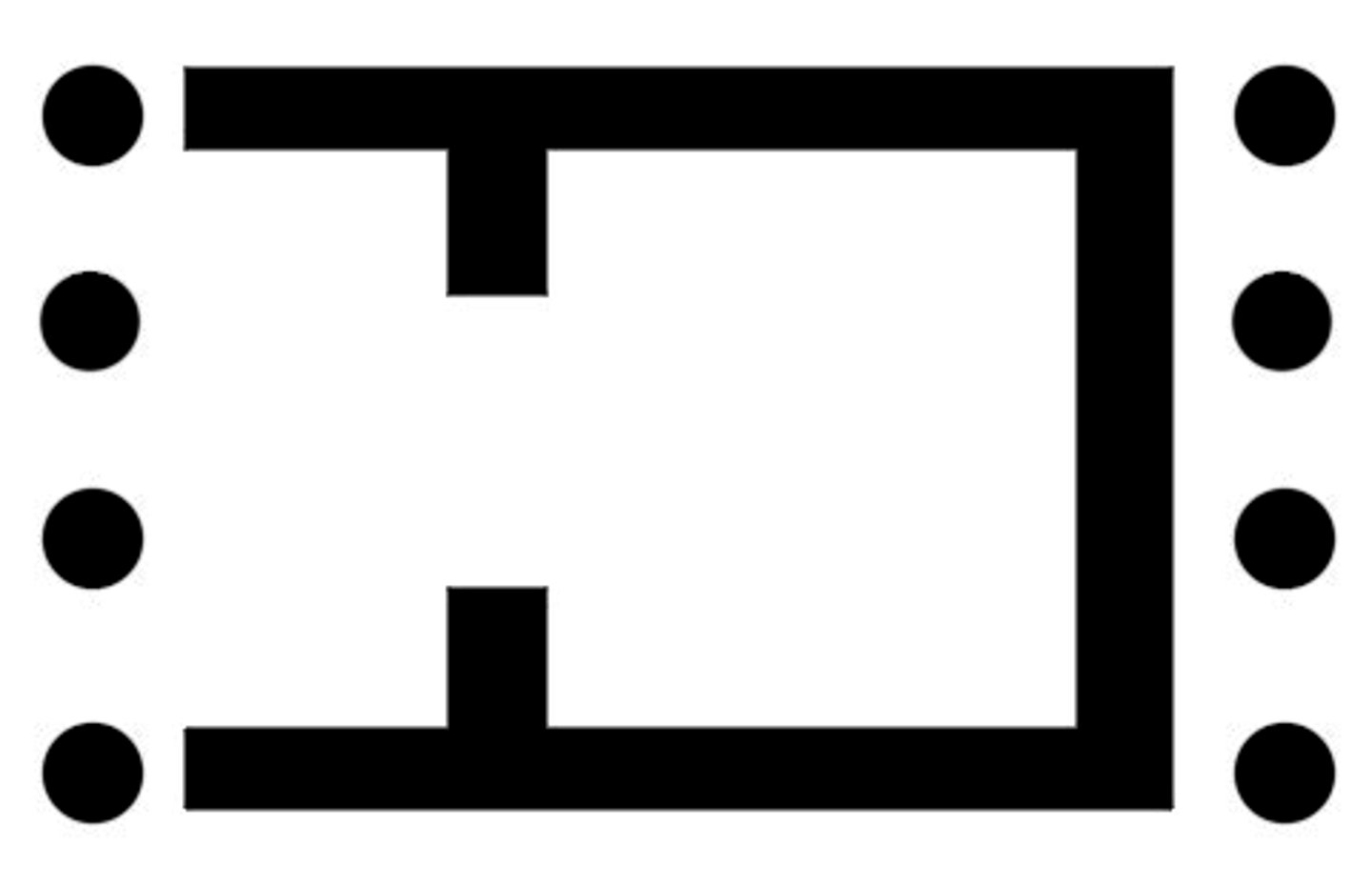 <p>A classical temple plan in which the columns are placed across both the front and back but not the sides</p>