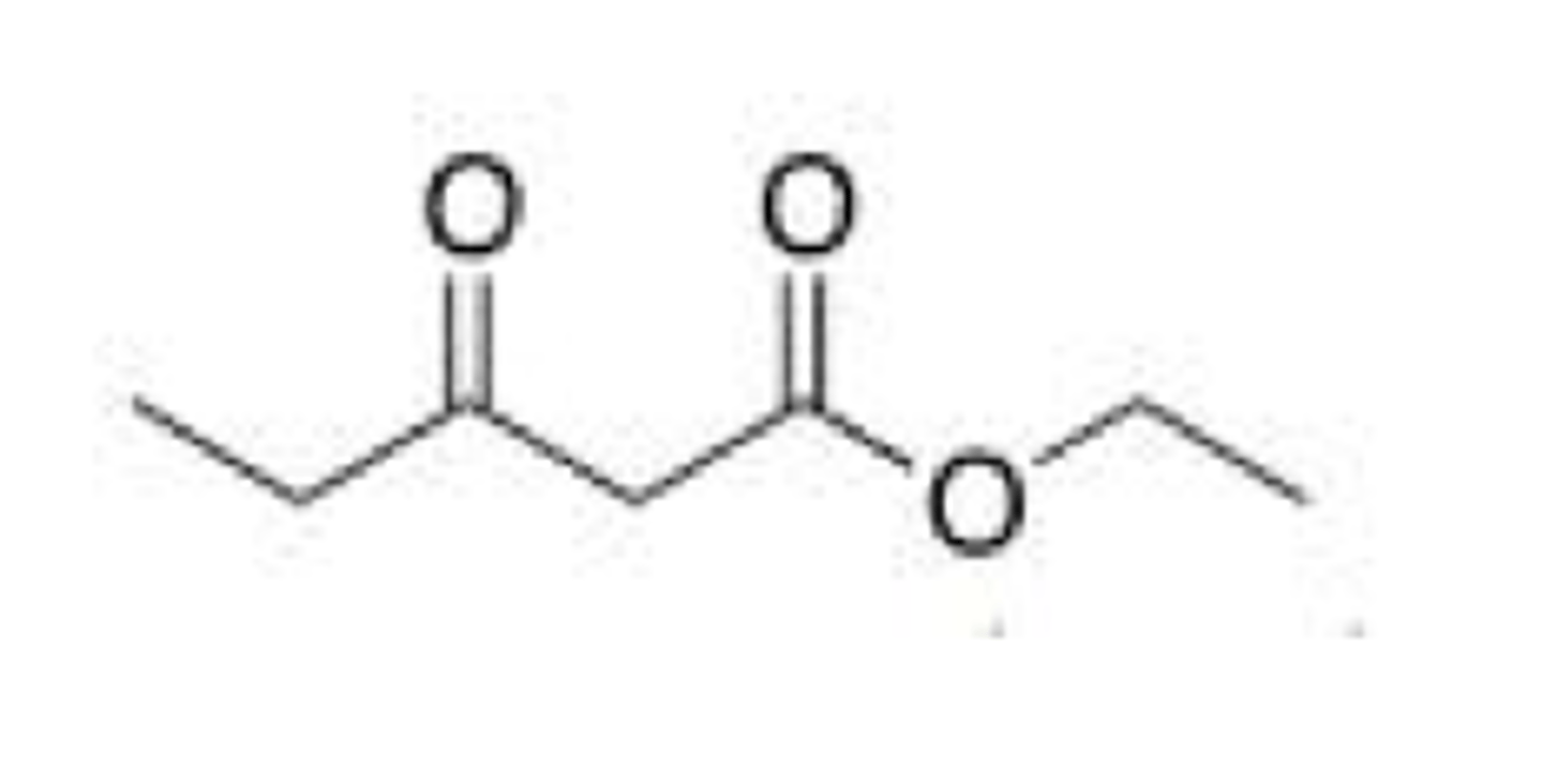 <p>The following molecule is called:</p><p>A. a 1,3-diketopentanoate.</p><p>B. a diethyl malonate.</p><p>C. an ethyl acetoacetate.</p><p>D. a b-keto ester.</p>