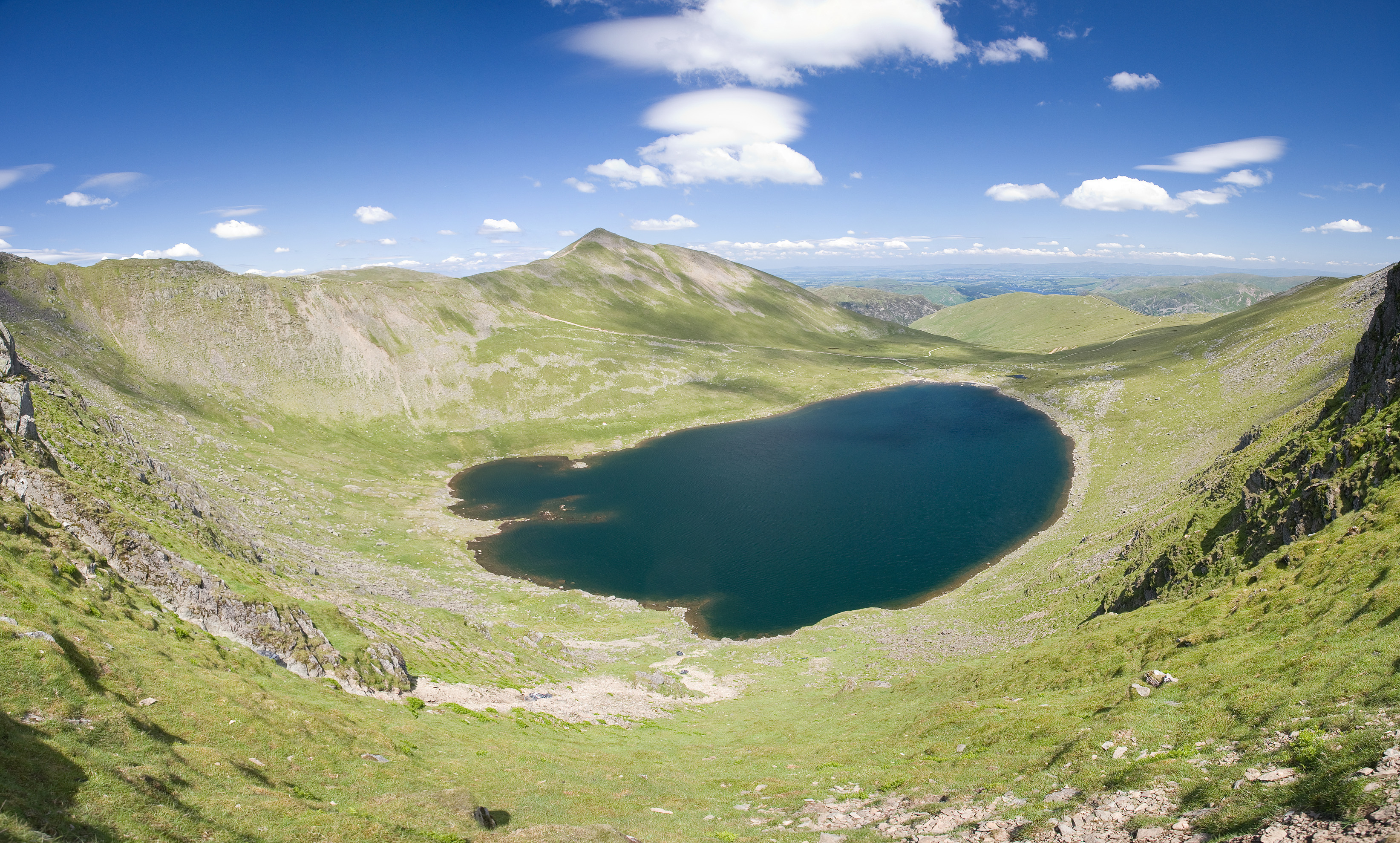 <p>Lake formed by meltwater and/or precipitation in a cwm</p>