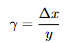 <p>Explanation: Lateral shift ∆x per thickness y</p>