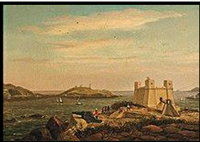 <p>Wignacourt Tower protecting the coast of St. Paul’s Bay, which appears uninhabited.</p>