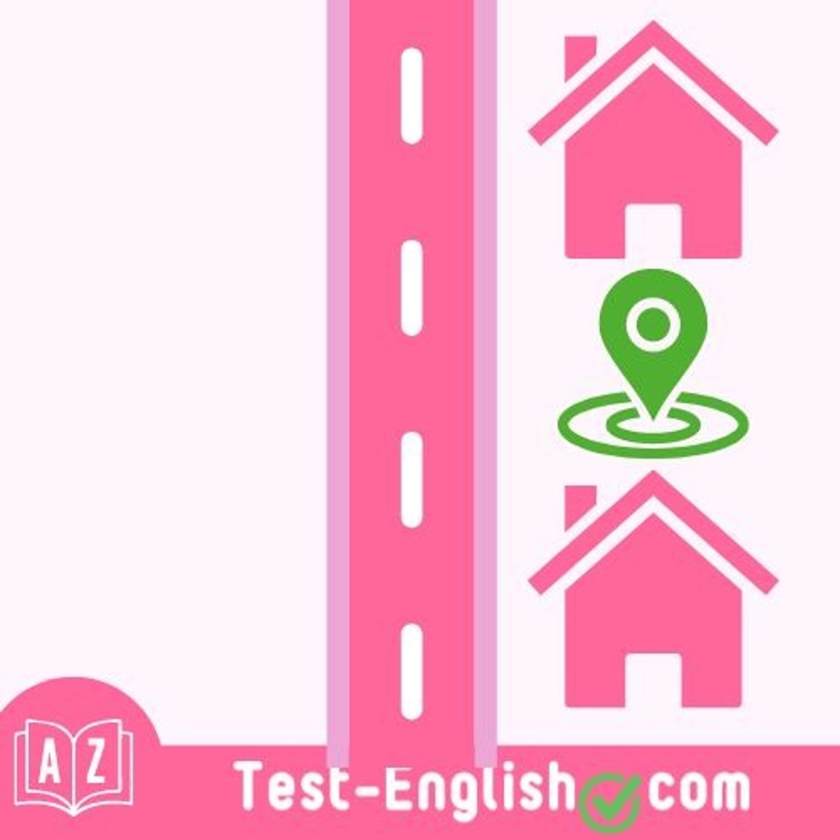 <p>The cafe is … the bookstore and the supermarket.</p>