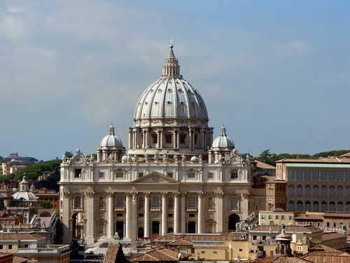 <p>The largest Christian church; Headed by the Pope in the Vatican City, enclaved within Rome.</p>
