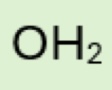 <p><strong>H₂O</strong> (water)</p>