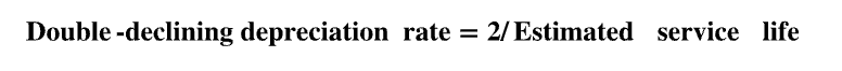 <ul><li><p>more dep expense in earlier years</p></li><li><p>tax</p></li><li><p>multiply rate by book value (cost- acumm dep) NOT by depreciable cost (cost-RV)</p></li><li><p>2/est service life</p></li><li><p>RV doesn’t come into play until last year</p></li></ul><p></p>