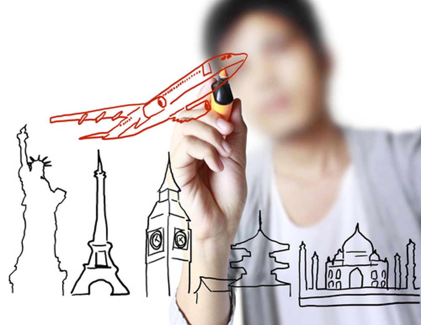 <p>in or to a foreign country</p>