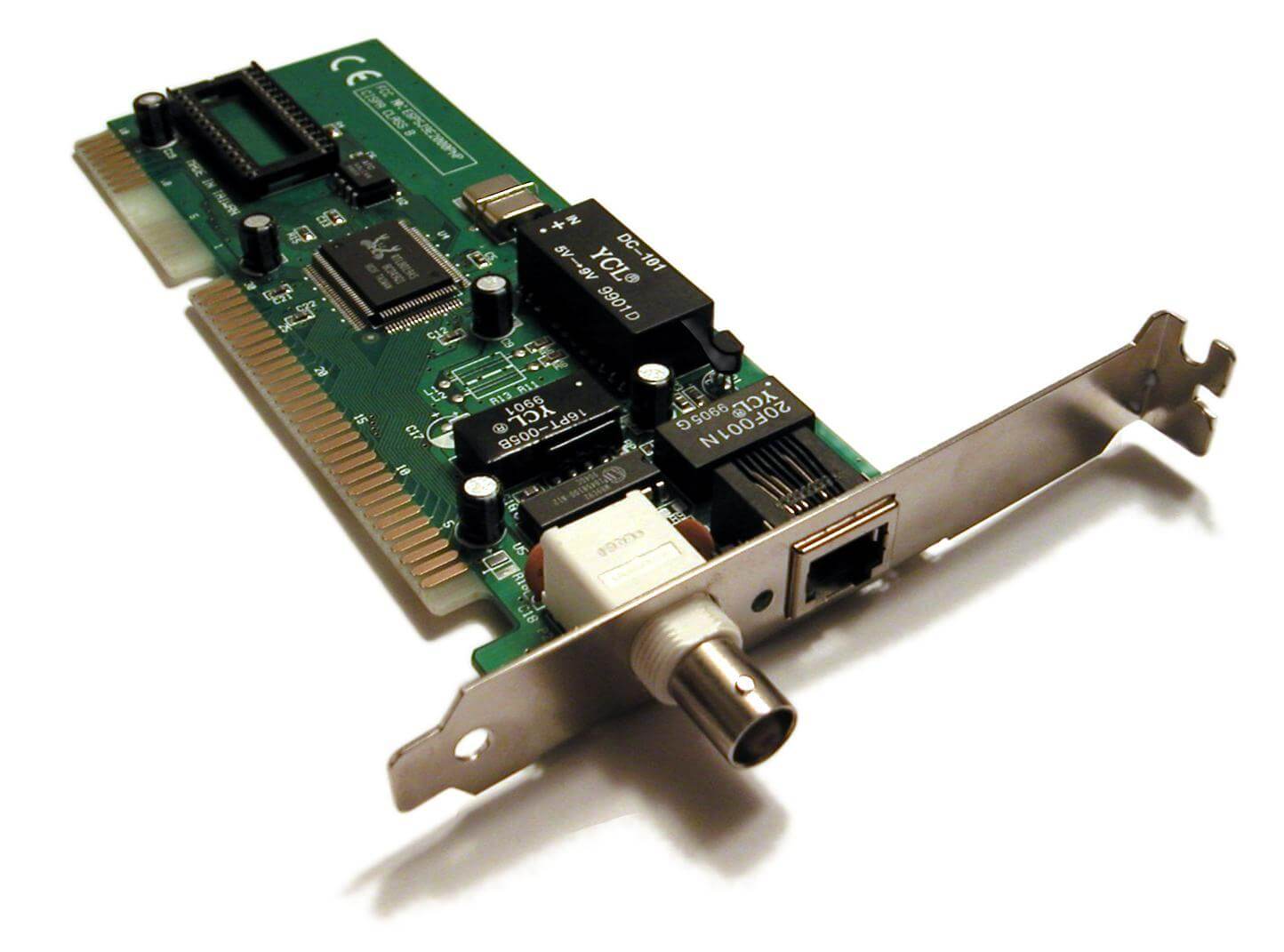 <p>This is a computer hardware component that connects a computer to a computer network.</p>