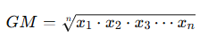 <p>Measure of center: geometric mean </p>